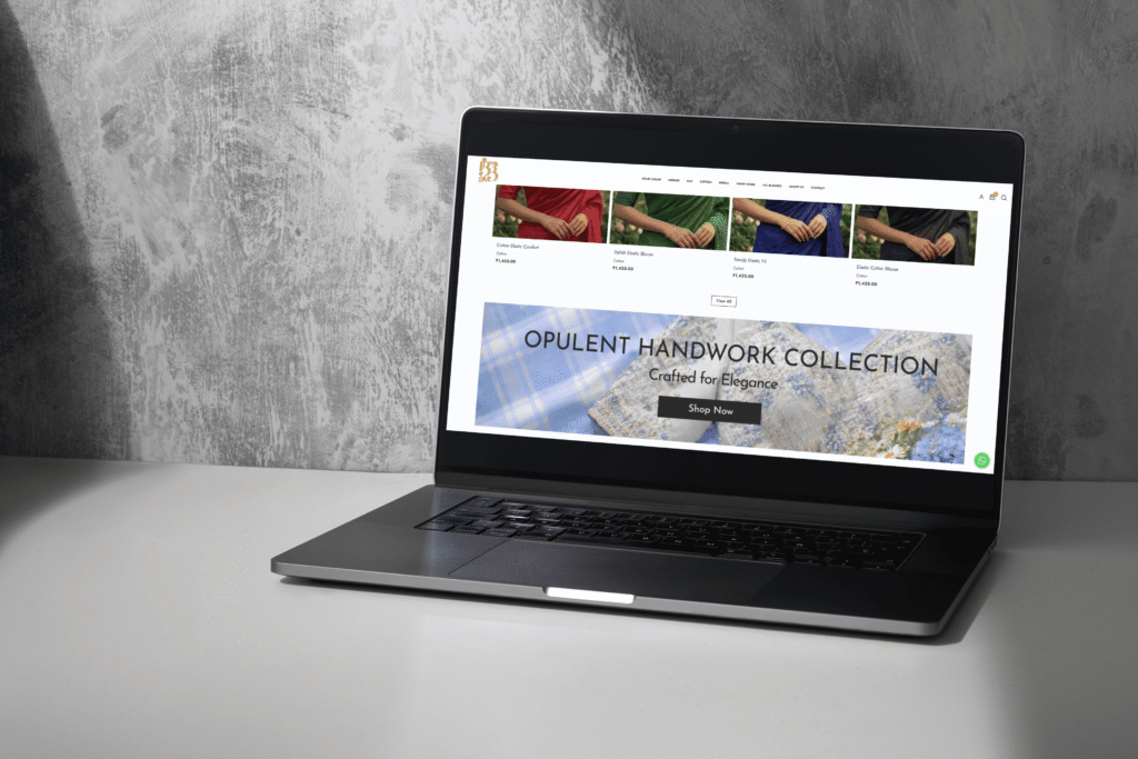 Web design graphics in Laptop