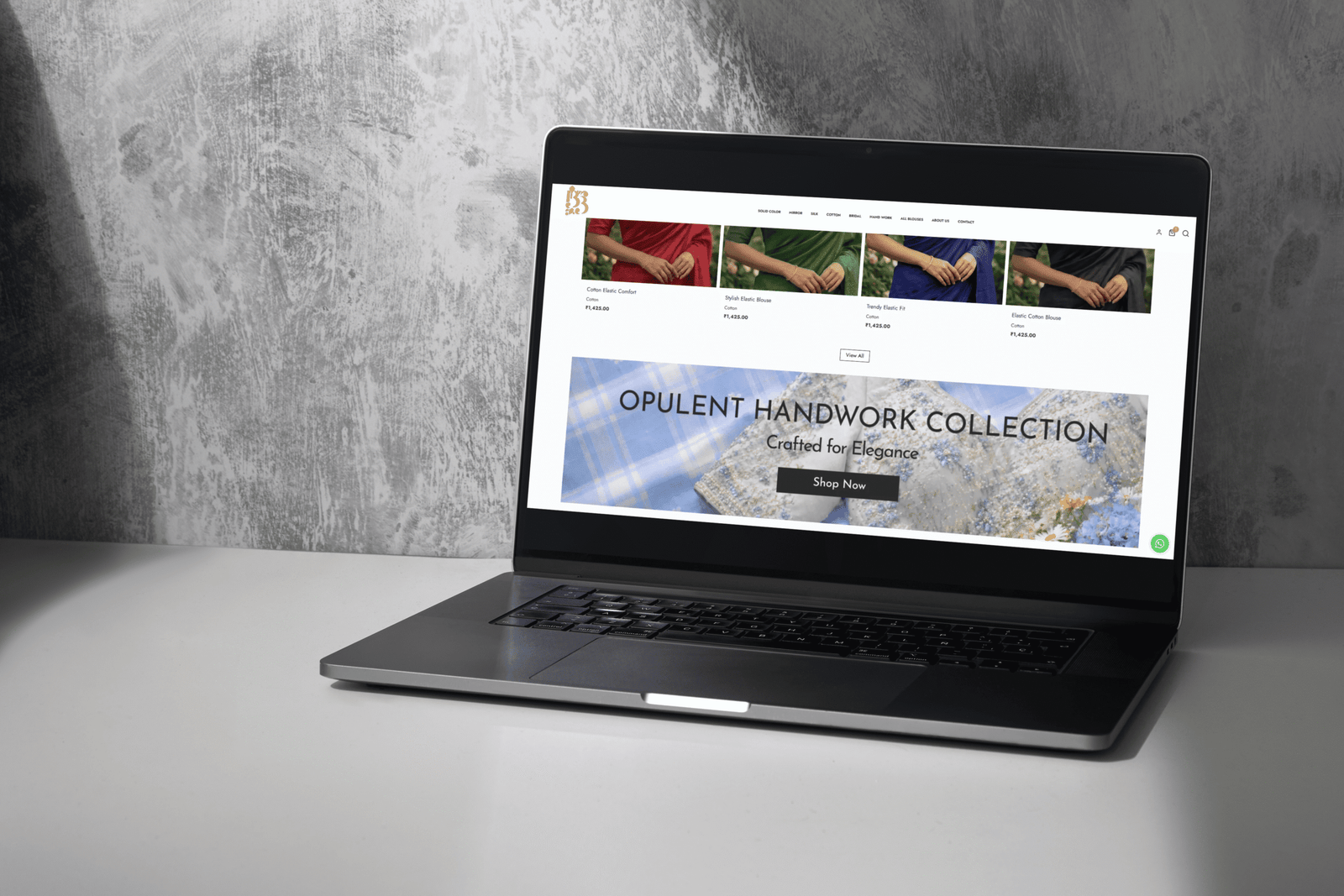 Web design graphics in Laptop
