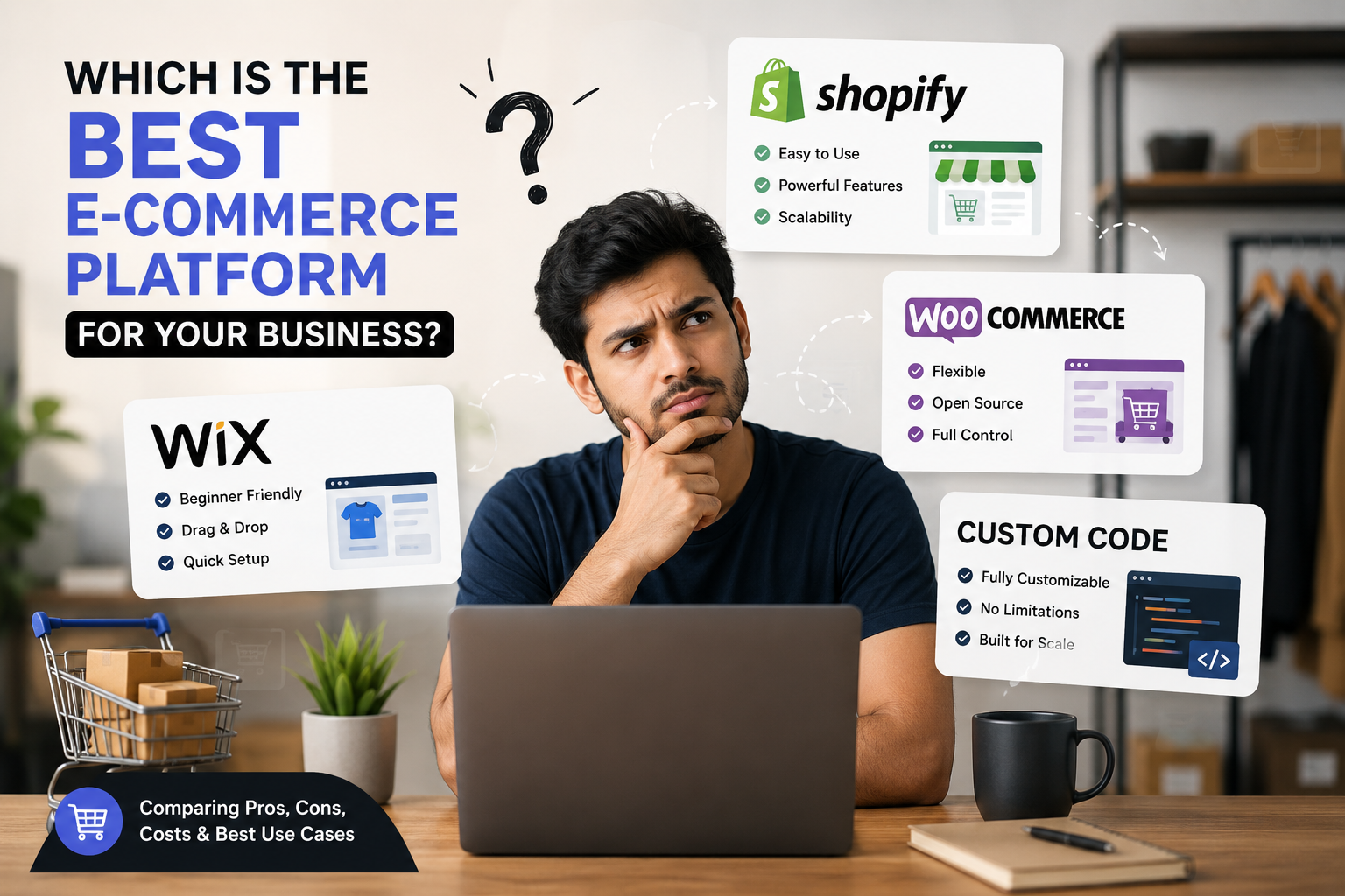 Shopify vs WooCommerce vs Wix vs Custom Development: Which Ecommerce Platform Is Right for Your Business